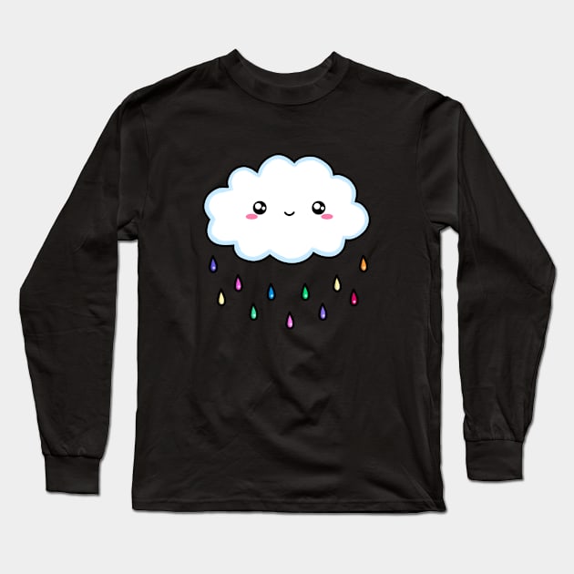 Cute Colorful Cloud Long Sleeve T-Shirt by lisanisafazrin